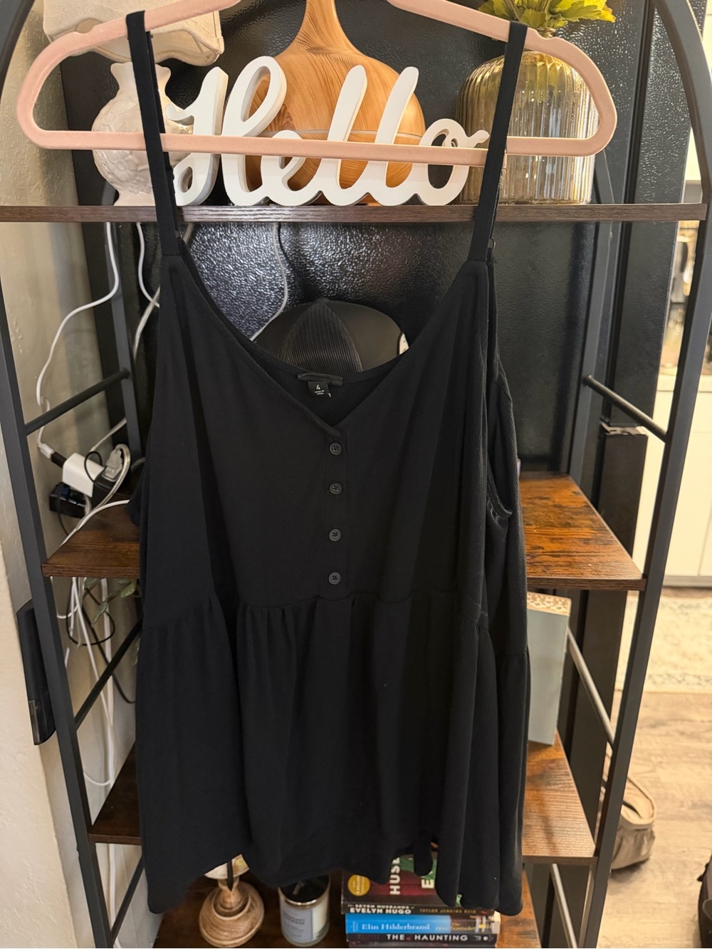 torrid Black Button-Front V-Neck Camisole